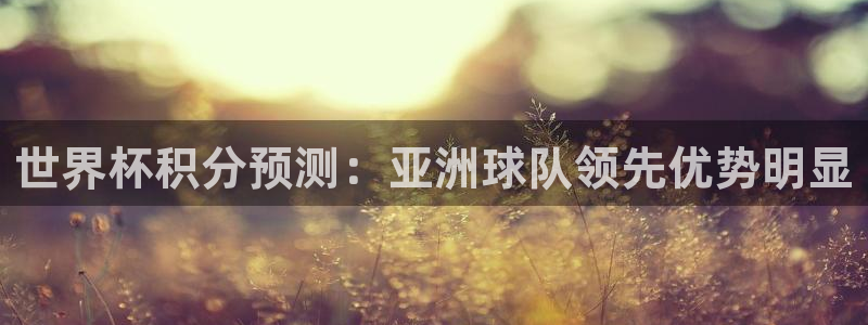 世界杯视频:世界杯积分预测:亚洲球队领先优势明显