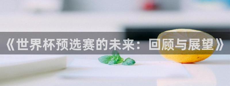 世界杯亚洲区预选赛赛程表:《世界杯预选赛的未来:回顾与展望》